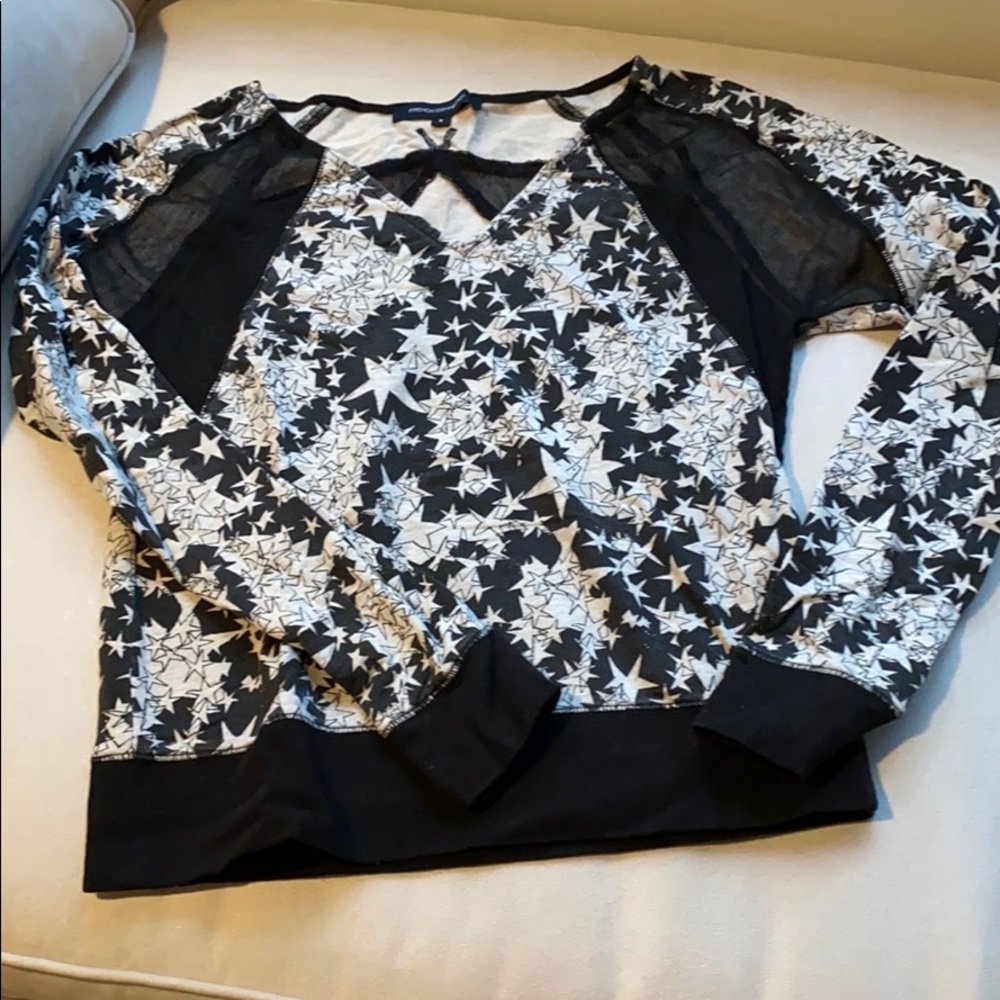 Star sweatshirt with mesh panels